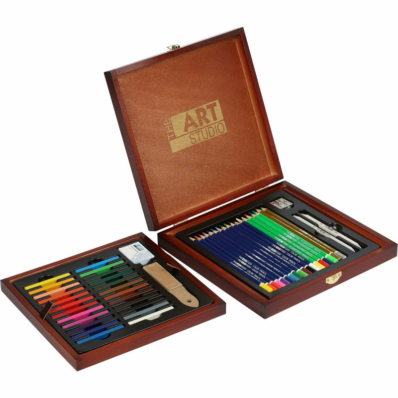 Sienna The Art Studio Drawing Set In Wooden Case (48 Pieces) Drawing and Sketching Sets