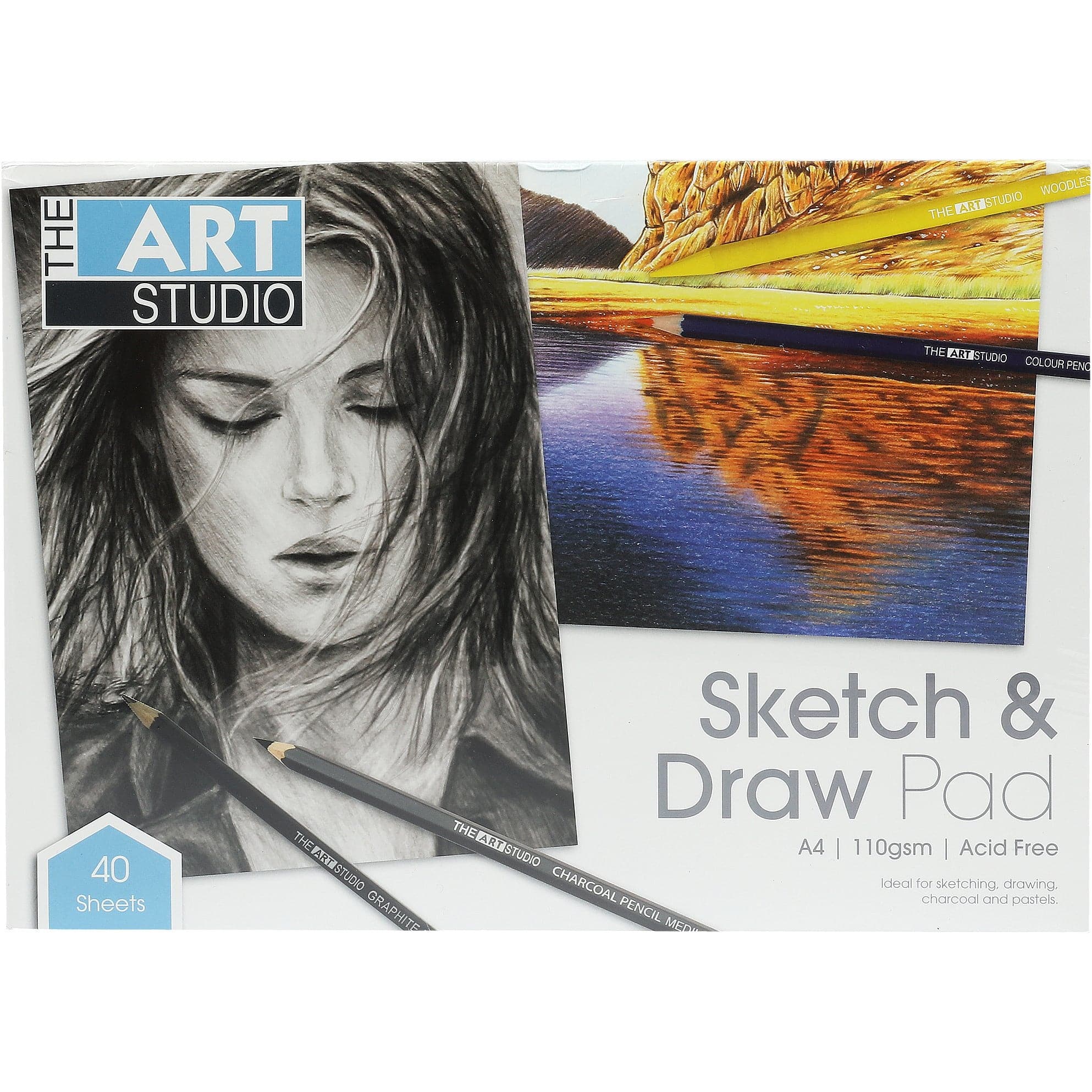 The Art Studio A4 Sketch Pad 110gsm 40 Sheets