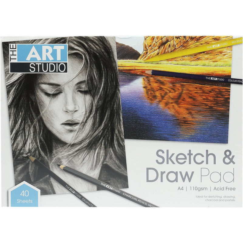 Lavender The Art Studio A4 Sketch Pad 110gsm 40 Sheets Pads