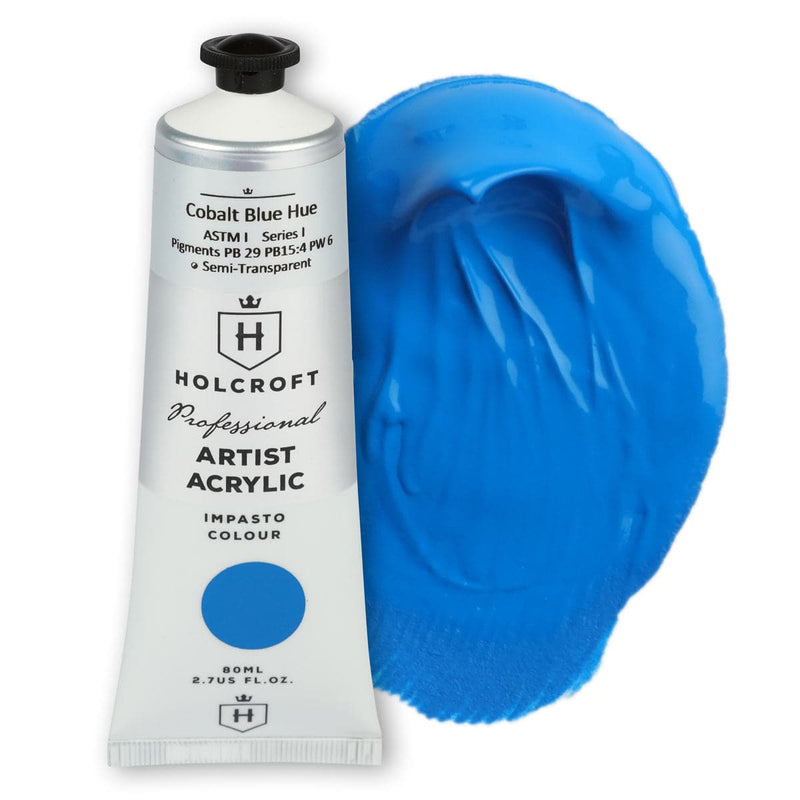 Royal Blue Holcroft Professional Acrylic Impasto Paint Cobalt Blue Hue S1 80ml Acrylic Paints