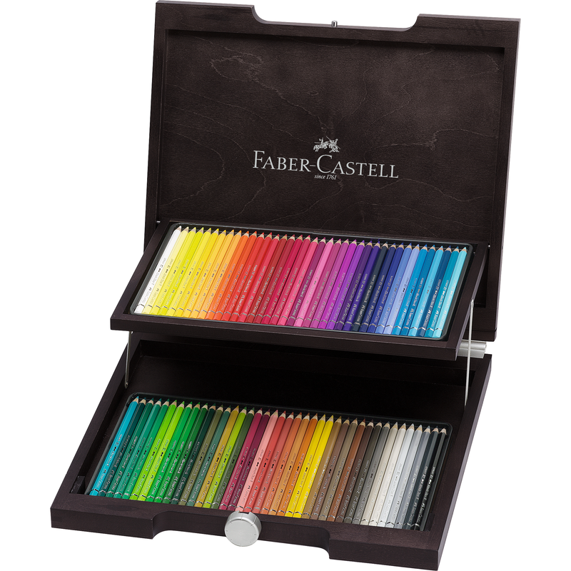 Chocolate Faber Castell Albrecht Dürer Watercolour Pencils Assorted – Wood Case of 72 Pencils