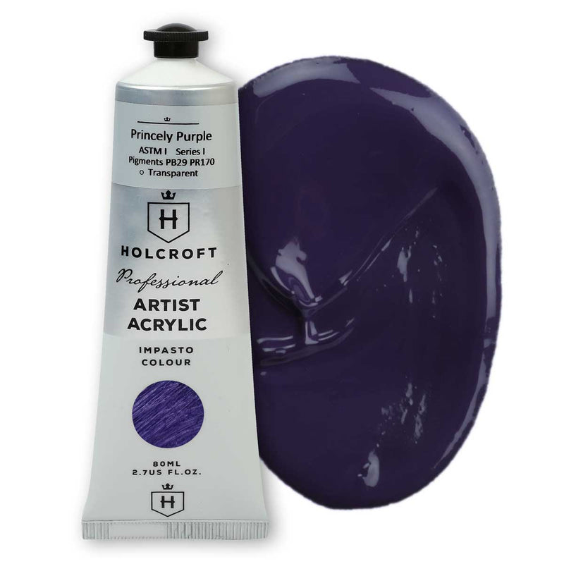 Dark Slate Gray Holcroft Professional Acrylic Impasto Paint Princely Purple S1 80ml Acrylic Paints
