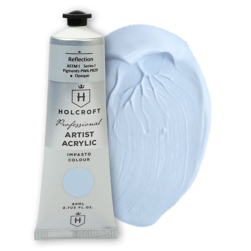 Light Blue Holcroft Professional Acrylic Impasto Paint Reflection S1 80ml Acrylic Paints