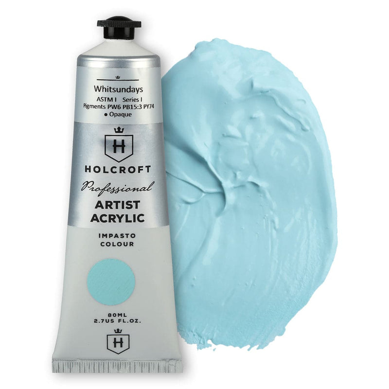 Light Blue Holcroft Professional Acrylic Impasto Paint Australian Series Whitsundays 80ml Acrylic Paints