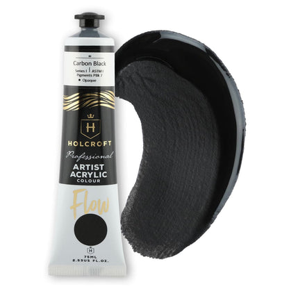 Dark Slate Gray Holcroft Professional Acrylic Flow Paint Carbon Black S1 ASTM1 75ml Acrylic Paints