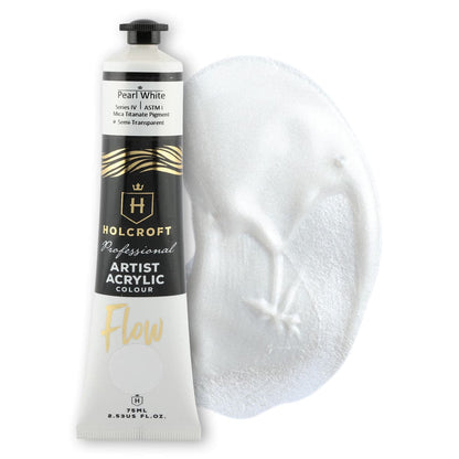 Lavender Holcroft Professional Acrylic Flow Paint 75ml Pearl White S4 ASTM1 Acrylic Paints