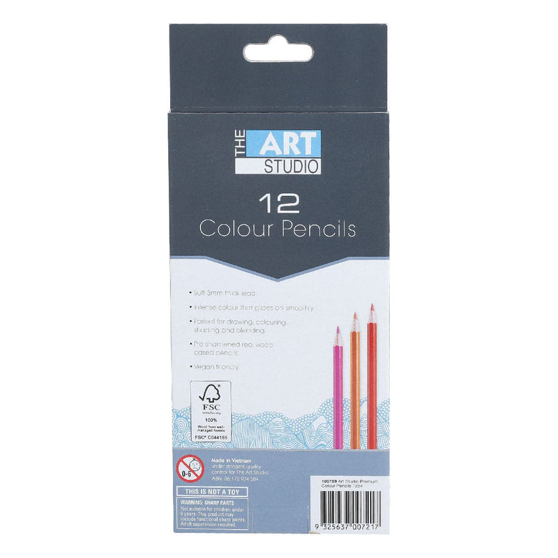 Lavender The Art Studio Coloured Pencils (12 Pack) Pencils