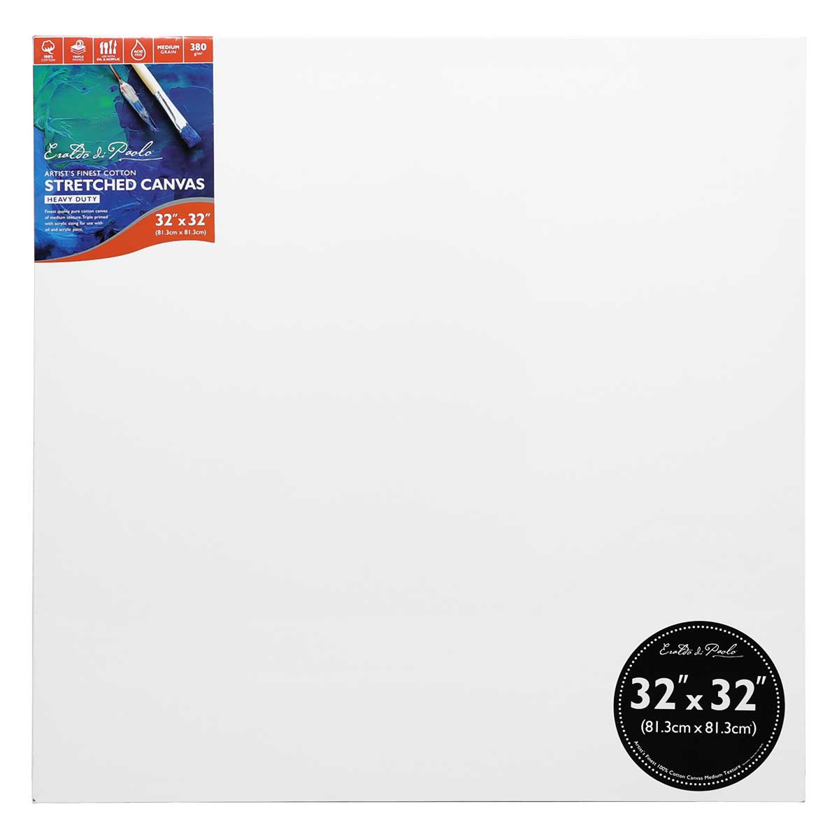 White Smoke 32 x 32 inches Eraldo di Paolo Gallery Wrapped Stretched Canvas Gallery Wrapped Stretched Canvas