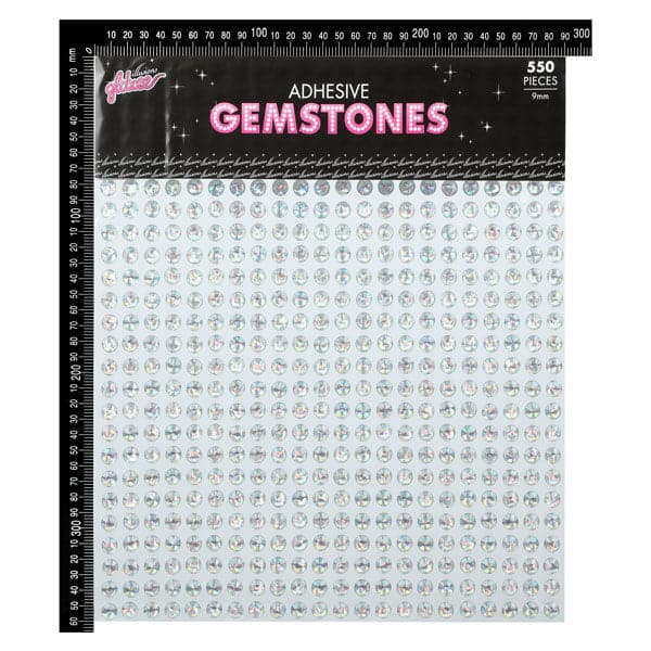 Lavender Illusions Glitzee Clear Adhesive Gemstones 9mm (550 Pieces) Sequins and Rhinestons