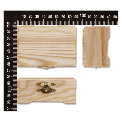 Tan Urban Crafter Pine Hinged Box 9 x 6 x 4cm Boxes