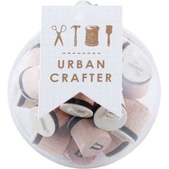 Lavender Urban Crafter Bauble Alphabet Wooden Stamp Kit 27 Pieces Christmas