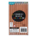 Rosy Brown Art Star Rainbow Multi Coloured Jumbo Pencils (10 Pack) Kids Pencils