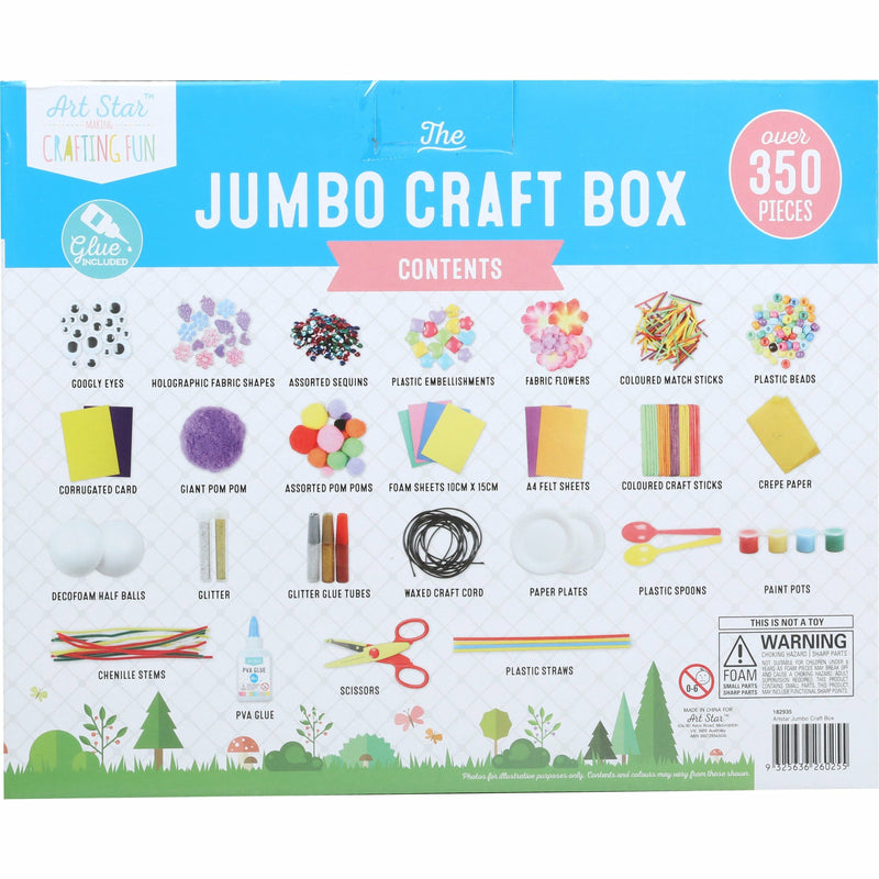 Lavender Art Star Jumbo Craft Box (350+ Pieces) Kids Craft Kits