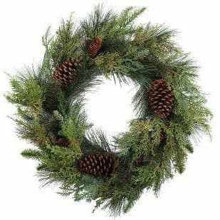 Dark Slate Gray Make A Merry Christmas  Cedar Pine Juniper Cone Wreath 60Cm Christmas