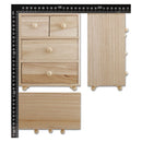 Rosy Brown Urban Crafter 4 Drawer Wooden Storage Chest 15.5x10x19cm Wood Crafts