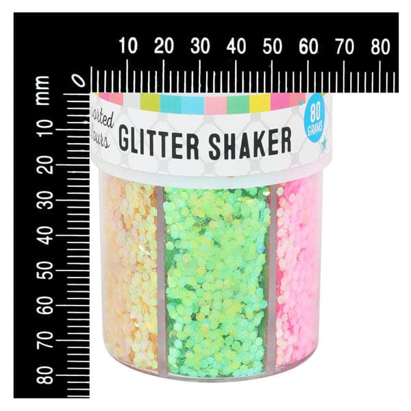 Pale Green Art Star Chunky Glitter Shaker Neon 80g Glitter