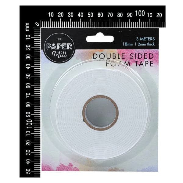 Light Gray The Paper Mill Double Sided Foam Tape 18mm x 3m Tapes