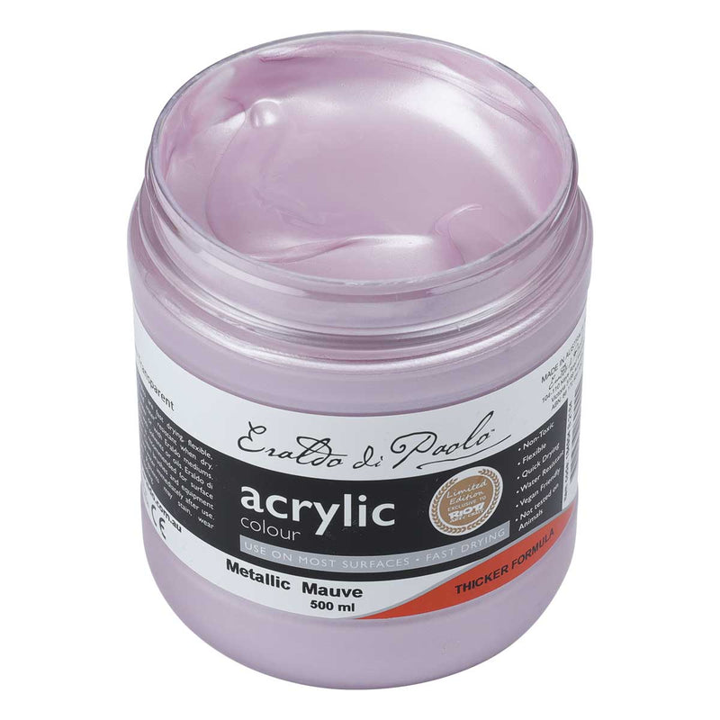 Gray Eraldo Di Paolo Acrylic Paint Metallic Mauve Gold 500ml Acrylic Paints