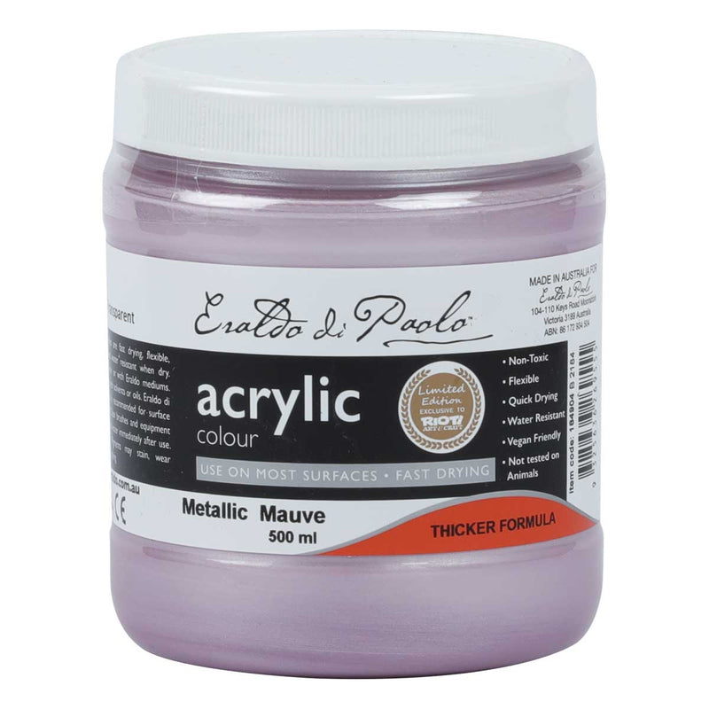 Dark Gray Eraldo Di Paolo Acrylic Paint Metallic Mauve Gold 500ml Acrylic Paints