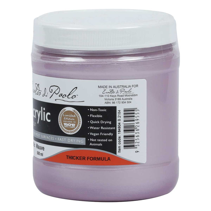 Dark Gray Eraldo Di Paolo Acrylic Paint Metallic Mauve Gold 500ml Acrylic Paints