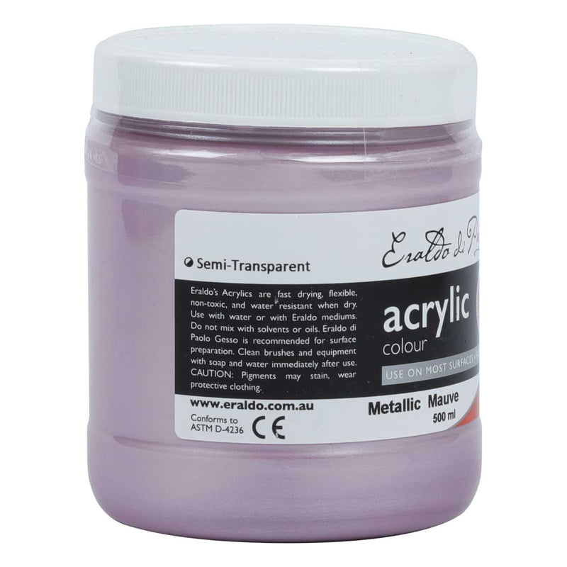 Dark Gray Eraldo Di Paolo Acrylic Paint Metallic Mauve Gold 500ml Acrylic Paints