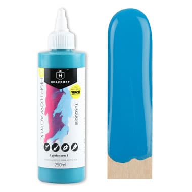 Dark Cyan Holcroft High Flow Acrylic Paint Turquoise 250ml Acrylic Paints