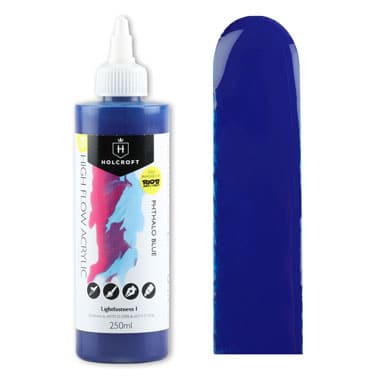 Midnight Blue Holcroft High Flow Acrylic Paint Phthalo Blue 250ml Acrylic Paints
