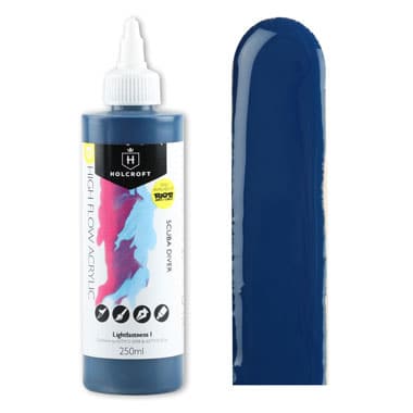 Midnight Blue Holcroft High Flow Acrylic Paint Scuba Diver 250ml Acrylic Paints