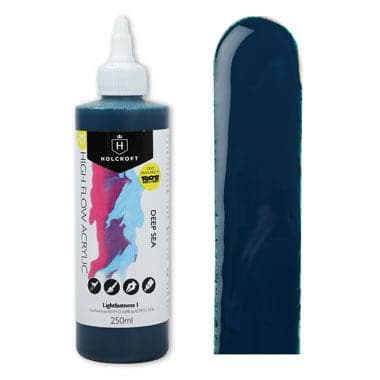 Midnight Blue Holcroft High Flow Acrylic Paint Deep Sea 250ml Acrylic Paints
