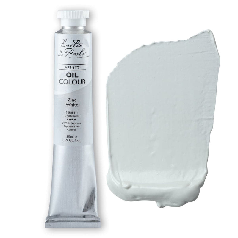 Light Gray Eraldo di Paolo Oil Paint Zinc White 50ml Oil Paints