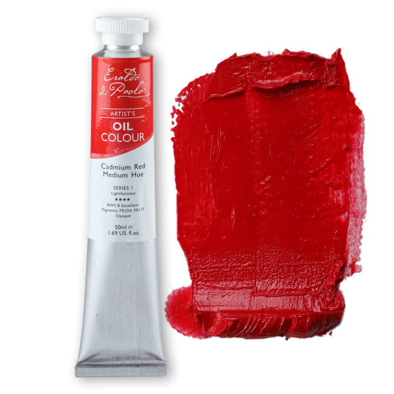 Dark Red Eraldo di Paolo Oil Paint Cadmium Red Medium Hue 50ml Oil Paints