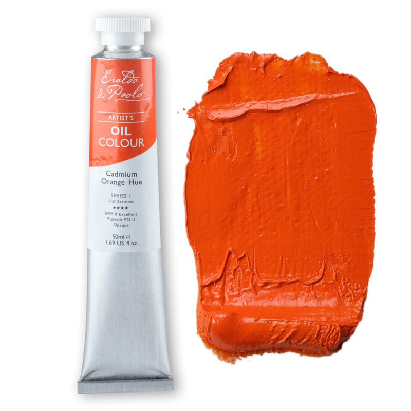 Orange Red Eraldo di Paolo Oil Paint Cadmium Orange Hue 50ml Oil Paints