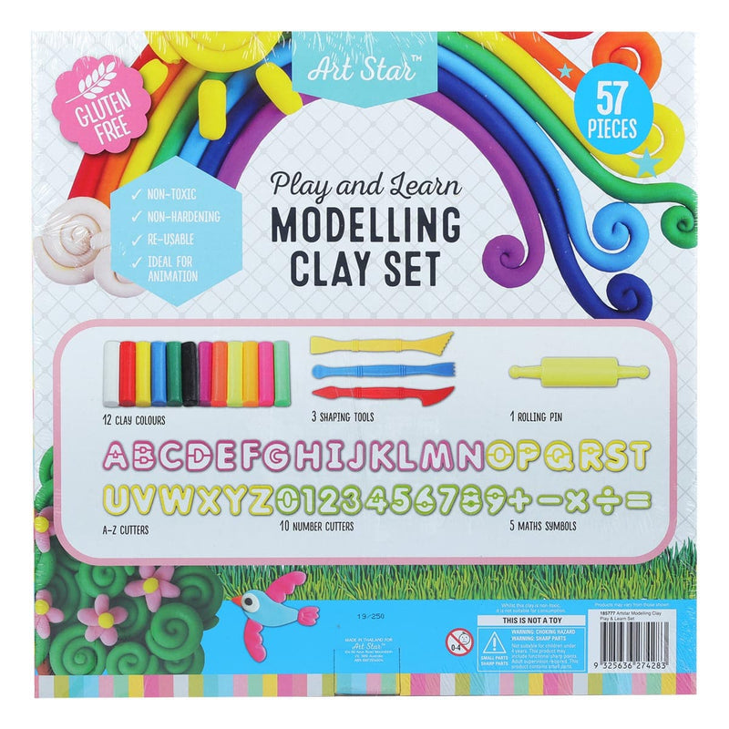 12 Colours Modelling Clay Strips Set For Art Craft Plasticine Play Doh Party