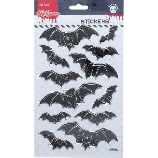 Lavender Art Star Halloween Laser Stickers - Bats Halloween