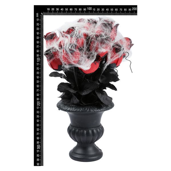 Black Art Star Halloween Rose Vase with Cobwebs Halloween