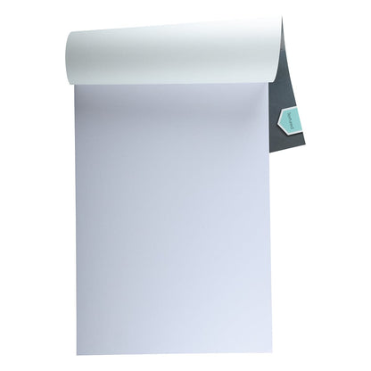 Textured canvas paper sheets from A3 pad, curled top edge