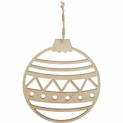 Gray Make A Merry Christmas  Plywood Bauble Hanging Ornament Christmas