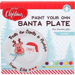 Lavender Art Star Christmas Paint Your Own Santa Plate 19cm Christmas