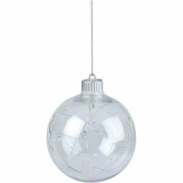 Light Gray Make A Merry Christmas  Light Up Pet 100Mm Bauble Ornament Christmas