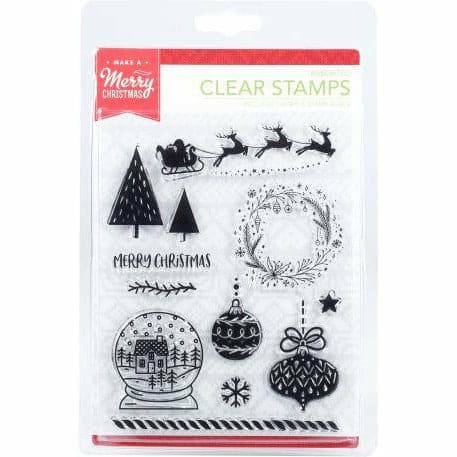 Make A Merry Christmas Clear Stamp Set- Christmas Icons