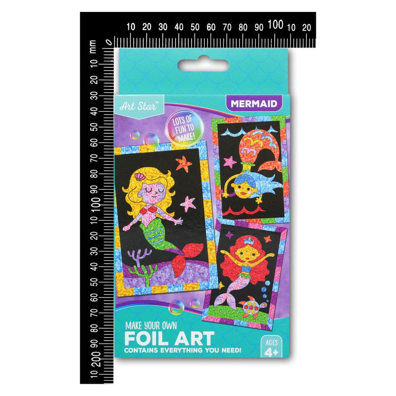 Goldenrod Art Star Foil Art Set Mermaid Makes 3 Kids Craft Kits