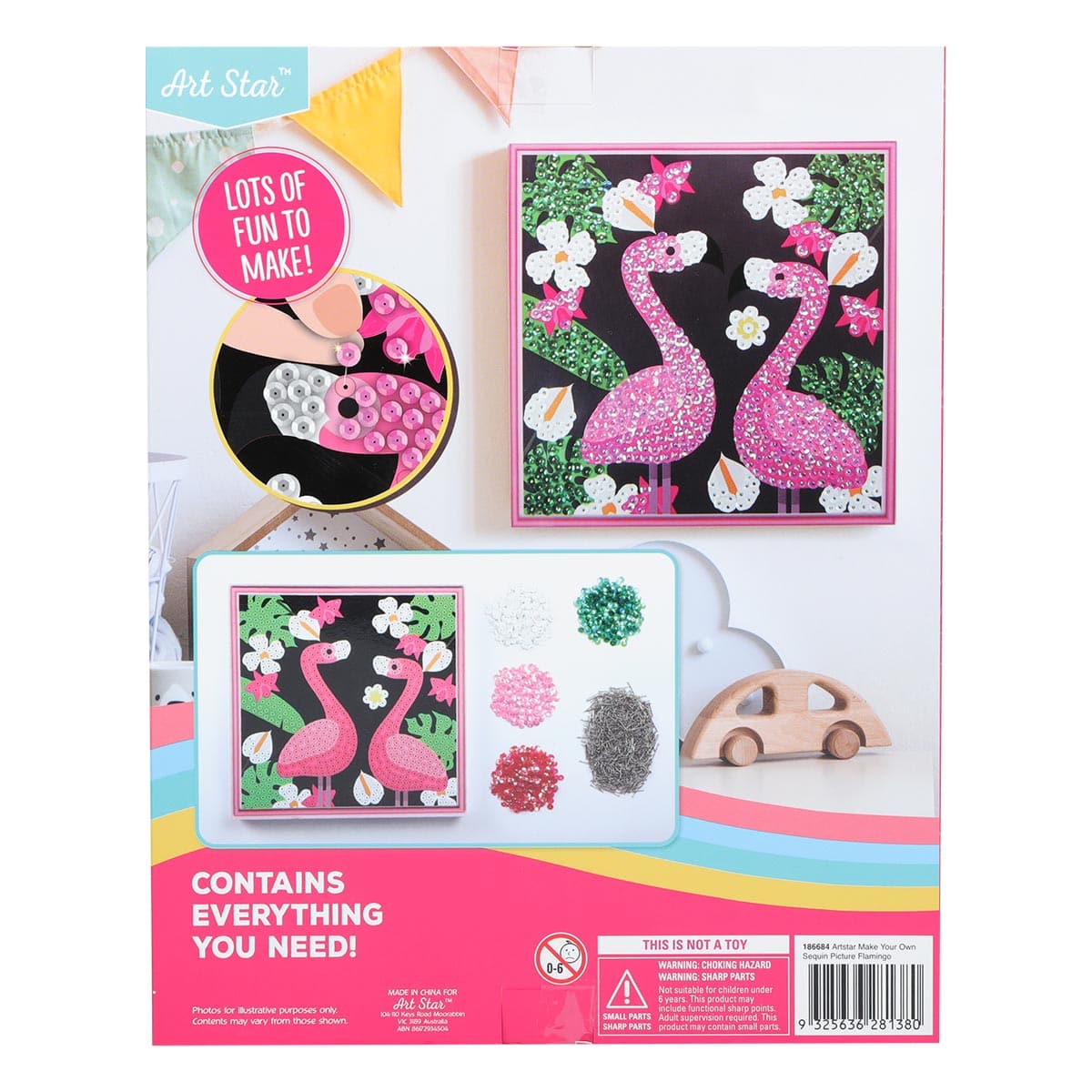 Art Star Make Your Own Sequin Picture Flamingo Kit