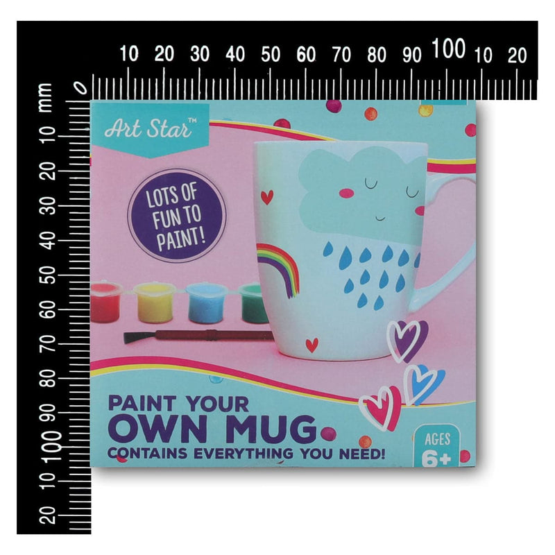 Dark Gray Art Star Paint Your Own Mug Kids Craft Kits