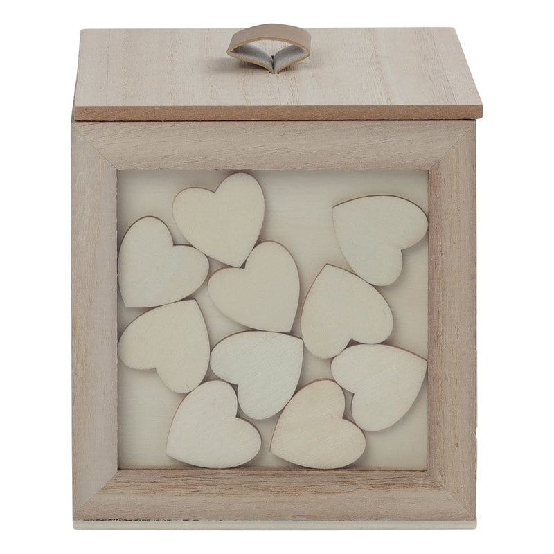 Gray Urban Crafter Heart Token Box with Lid 13 x 13 x 14cm Boxes
