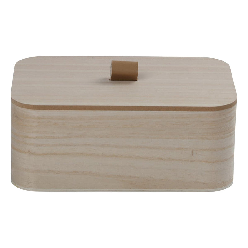 Rosy Brown Urban Crafter Paulowina Rectangle Box with Lid 20 x 13 x 8cm Boxes
