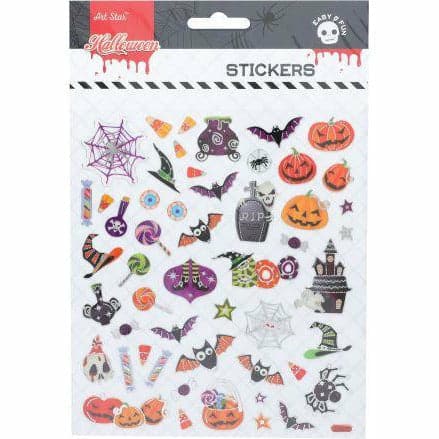 Lavender Art Star Halloween Stickers - Boo Halloween