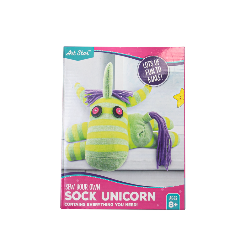 Light Gray Artstar Sew Your Own Sock Unicorn Activity Kit Kids Craft Kits