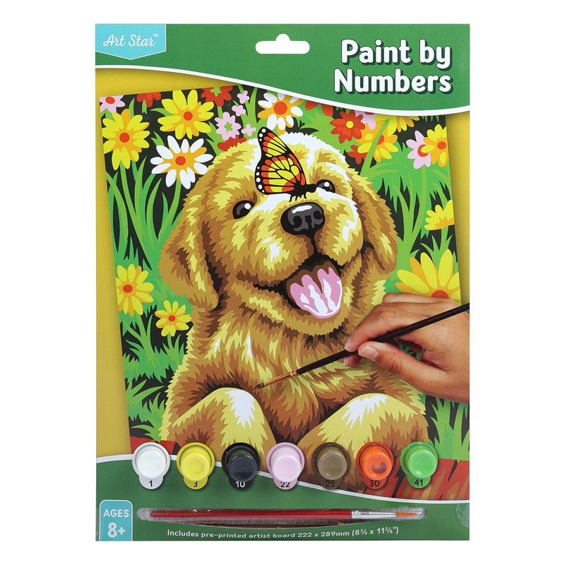 Dark Khaki Art Star Paint By Number Small Labrador Puppy Kids Craft Kits