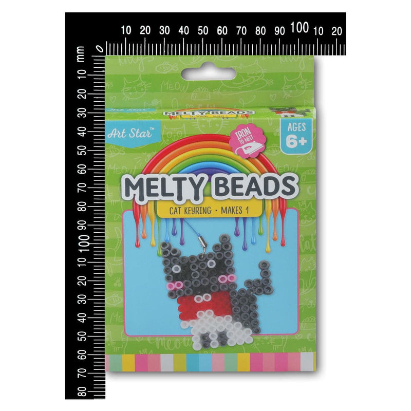 Yellow Green Art Star Melty Beads Cat Keyring Kit Kids Craft Kits