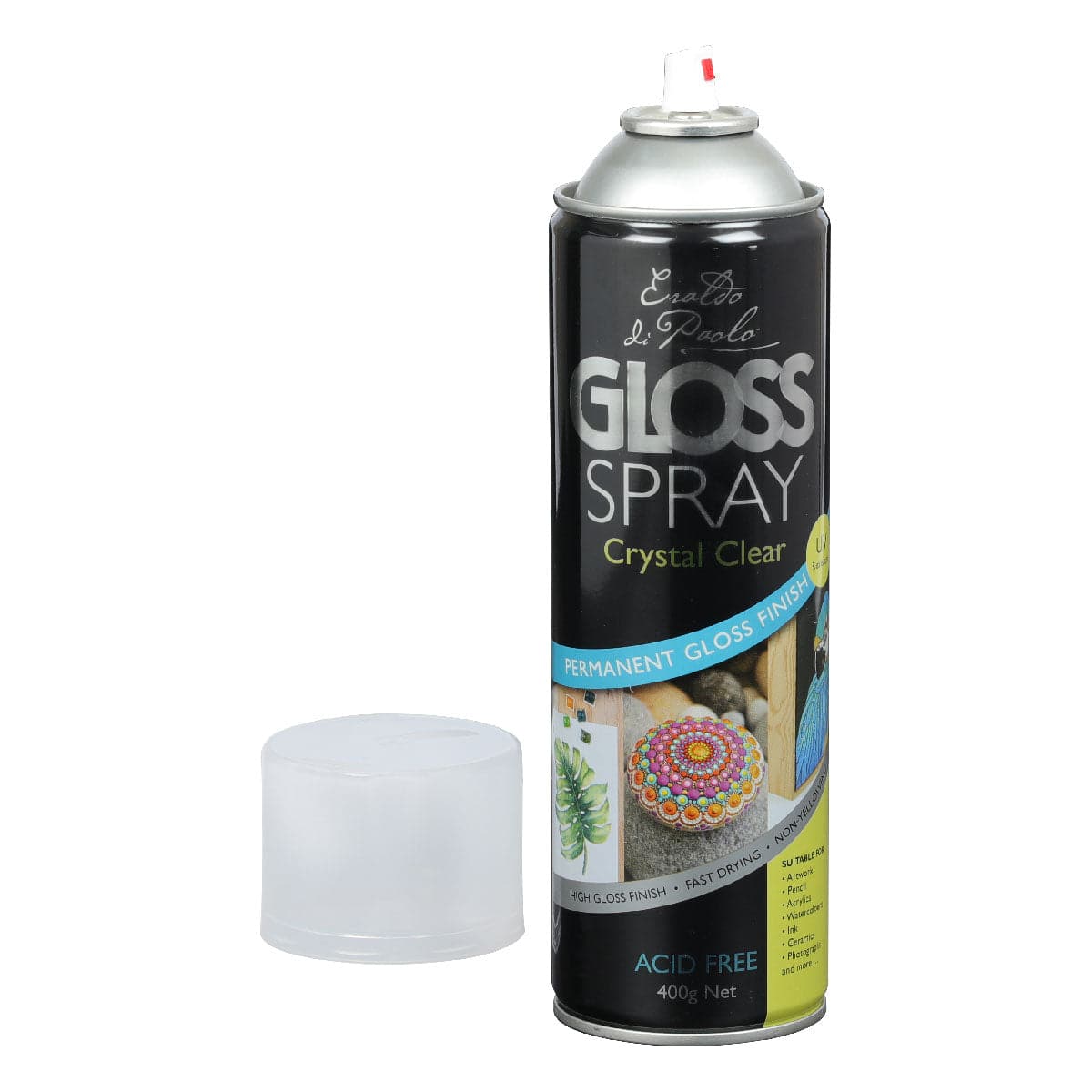 Black Eraldo di Paolo Clear Gloss Spray 400g Painting Accessories